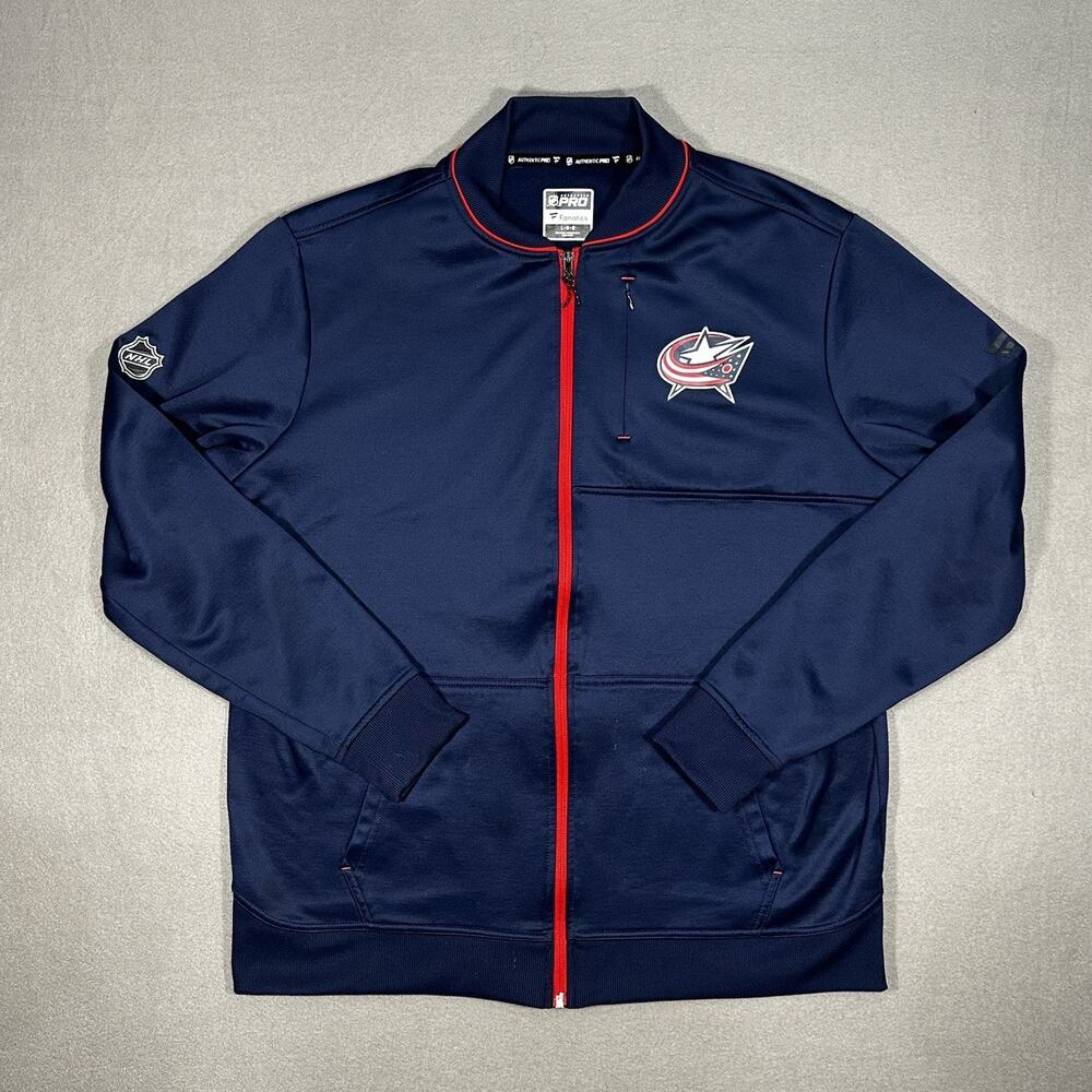 Fanatics Pro Columbus Blue Jackets NHL Full Zip Track Jacket Large